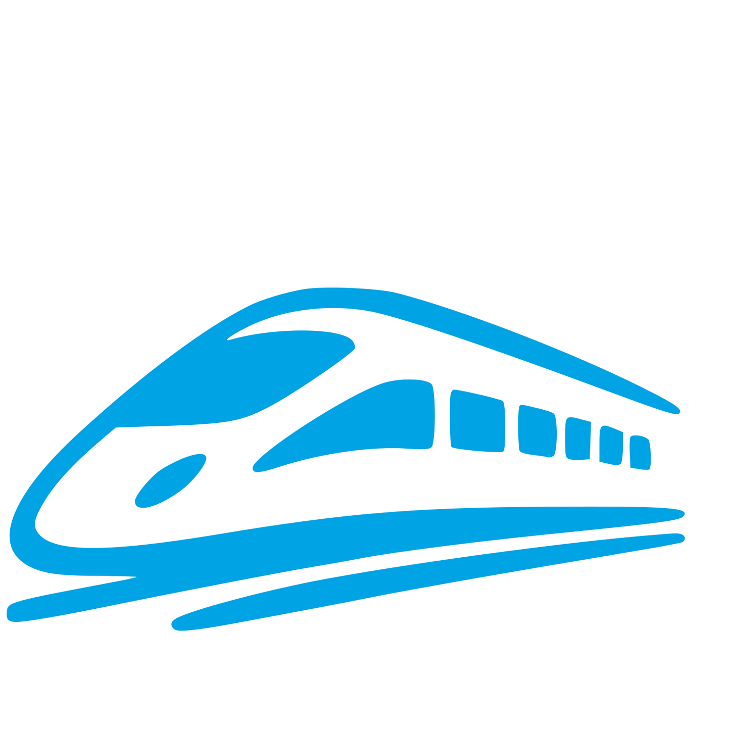 High Speed Train Logo #00a3e4