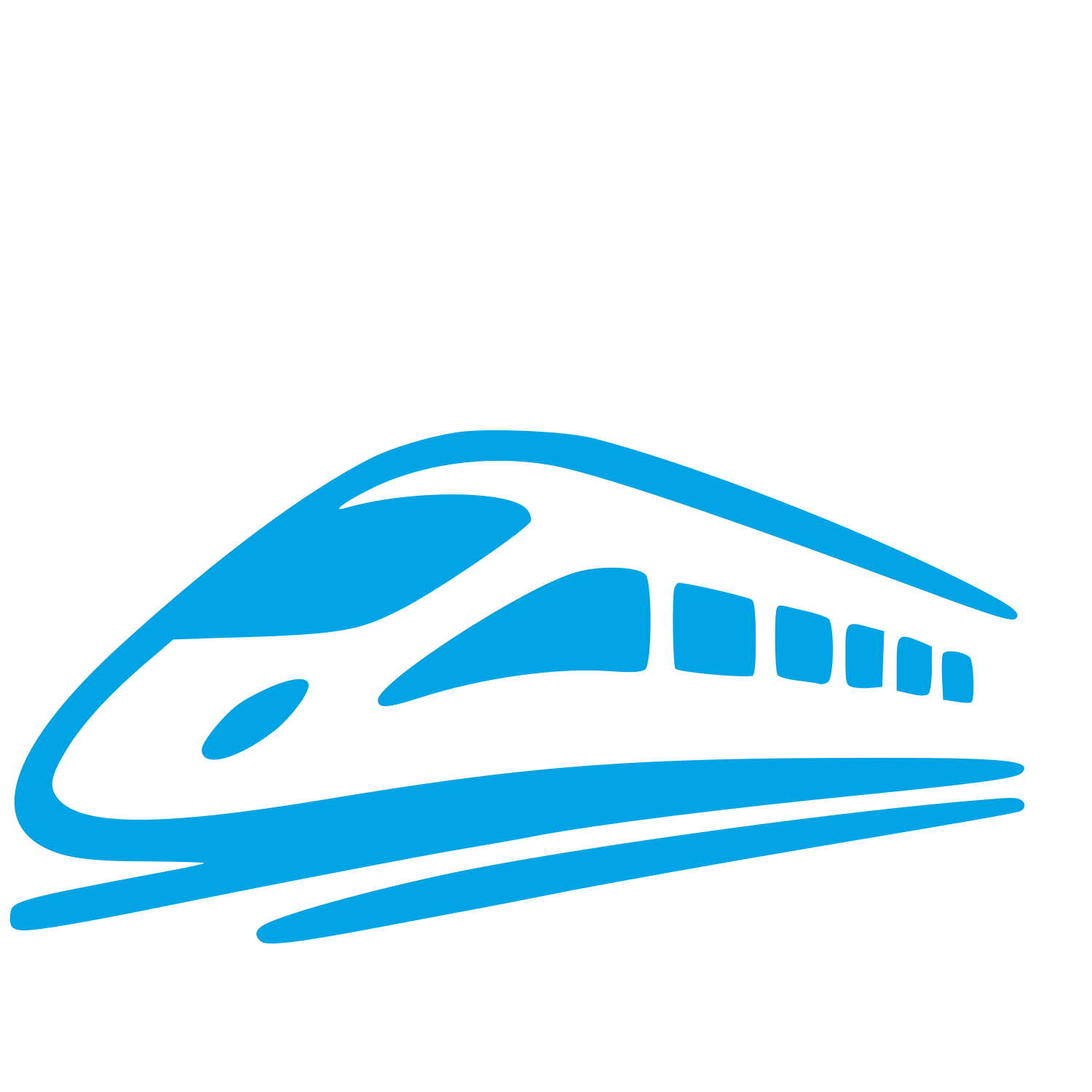 High Speed Train Logo #00a3e4