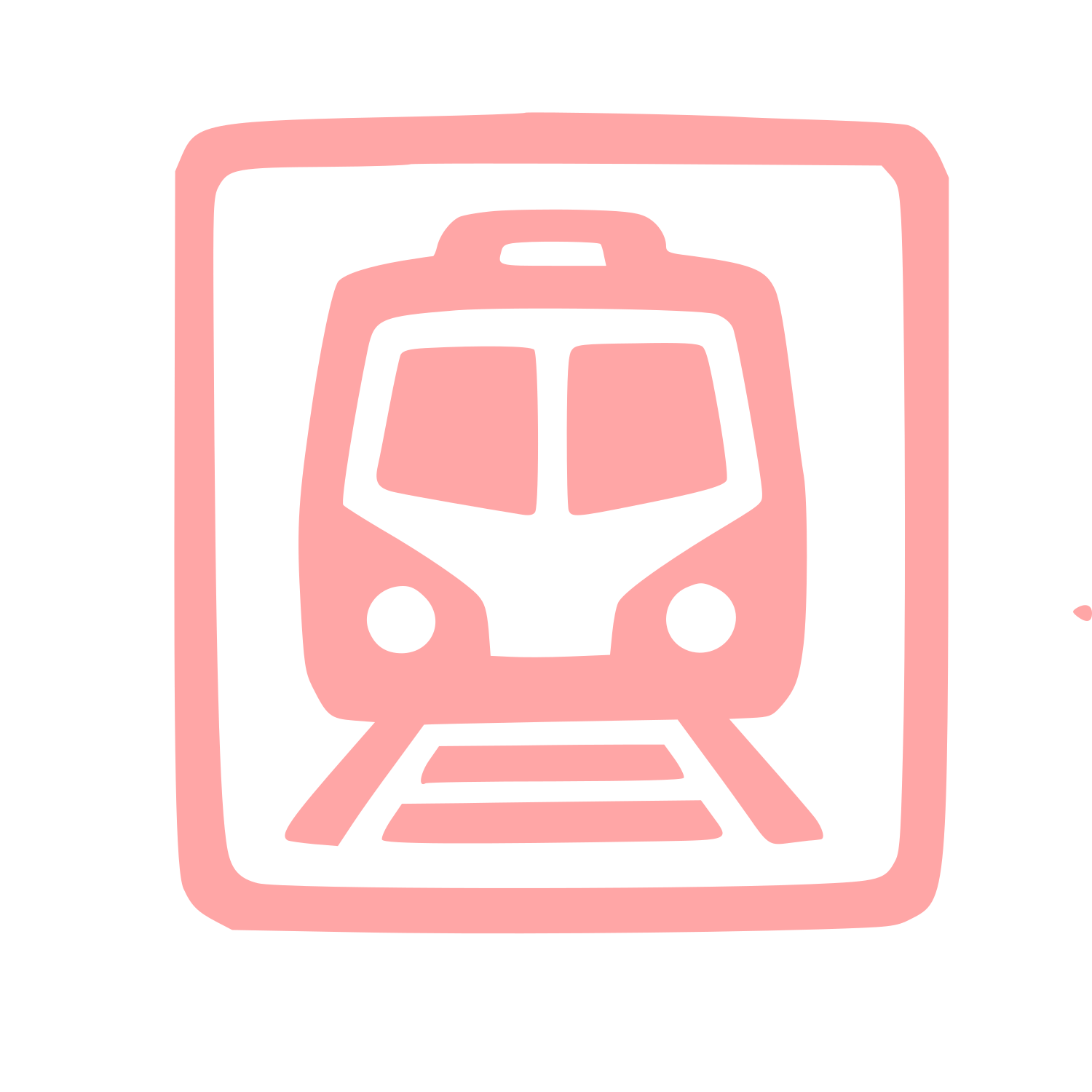 Hand-Drawn Train Logo #ffa6a6