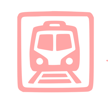 Hand-Drawn Train Logo #ffa6a6