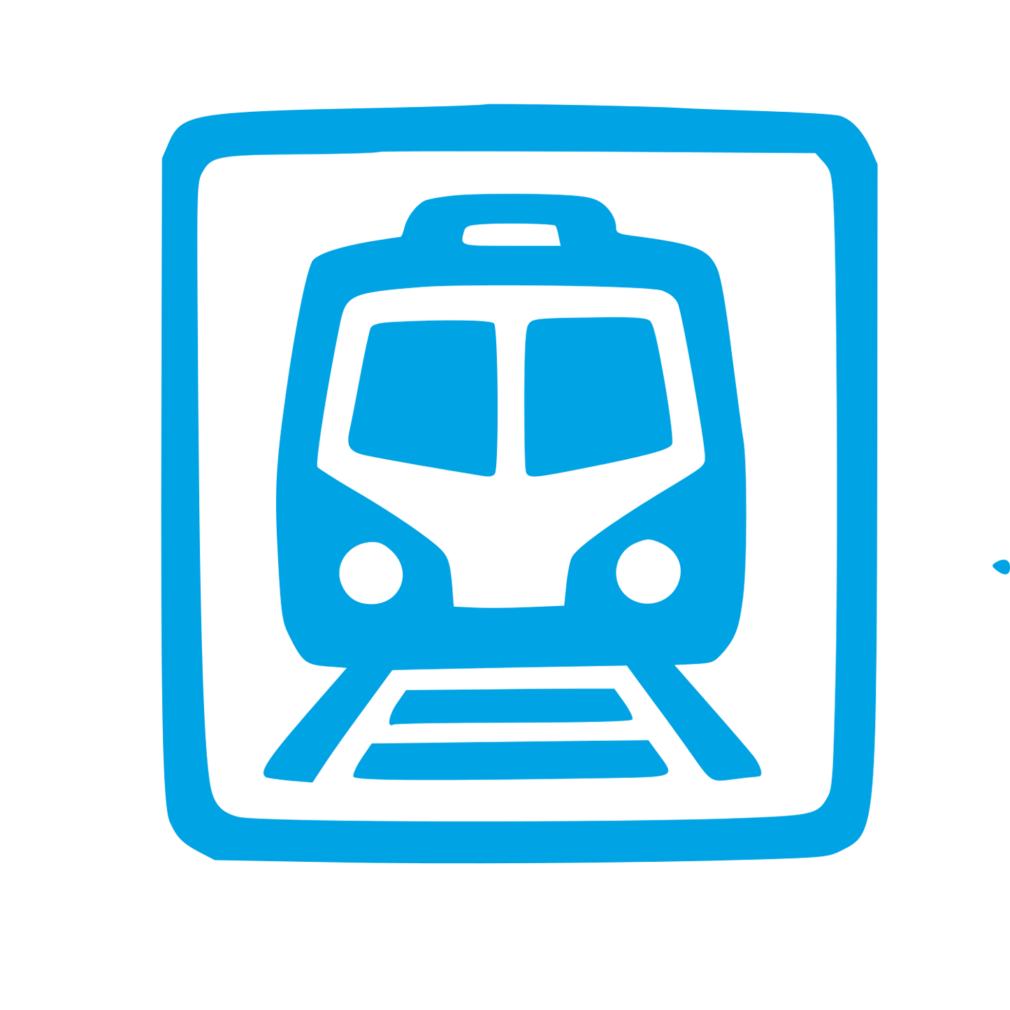 Hand-Drawn Train Logo #00a3e4
