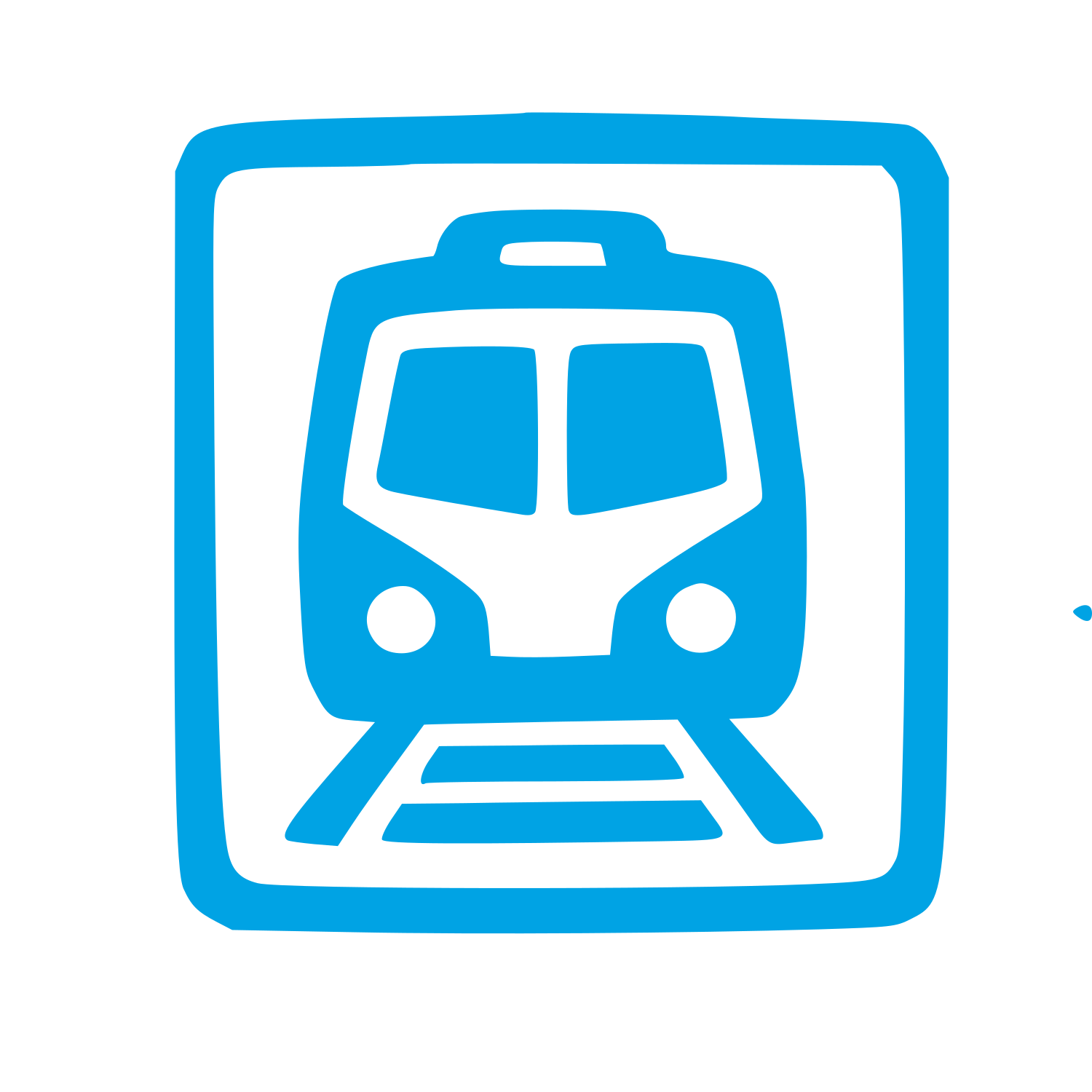 Hand-Drawn Train Logo #00a3e4