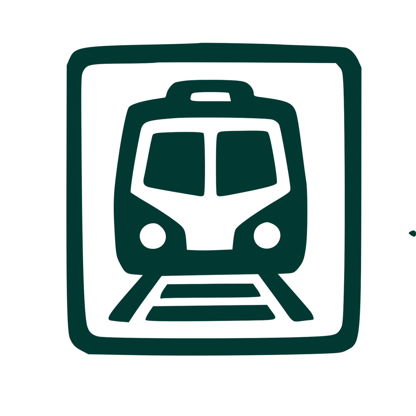 Hand-Drawn Train Logo #003932