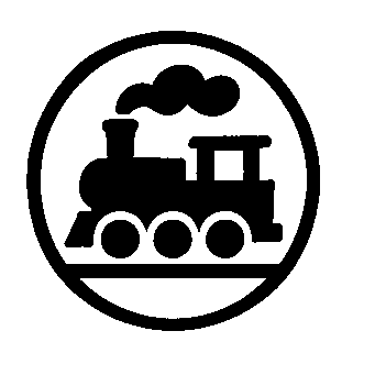 Steam Train Circle Logo