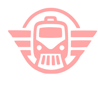 Train Wings Circle Logo #ffa6a6