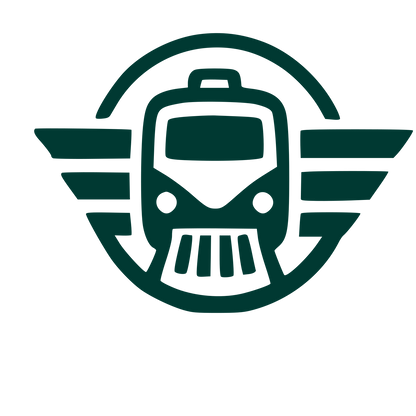 Train Wings Circle Logo #003932