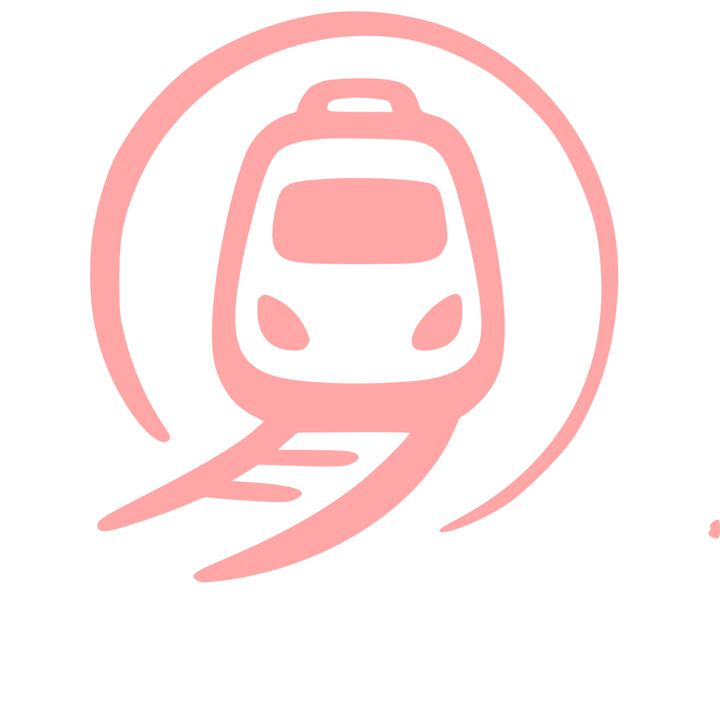 Train Tunnel Circle Logo #ffa6a6