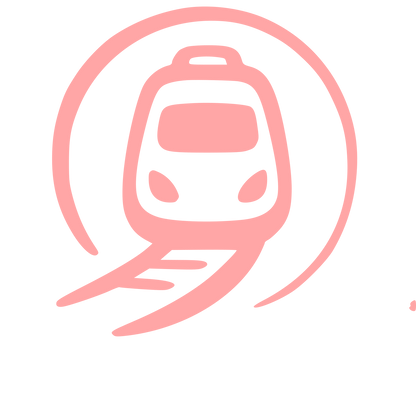 Train Tunnel Circle Logo #ffa6a6