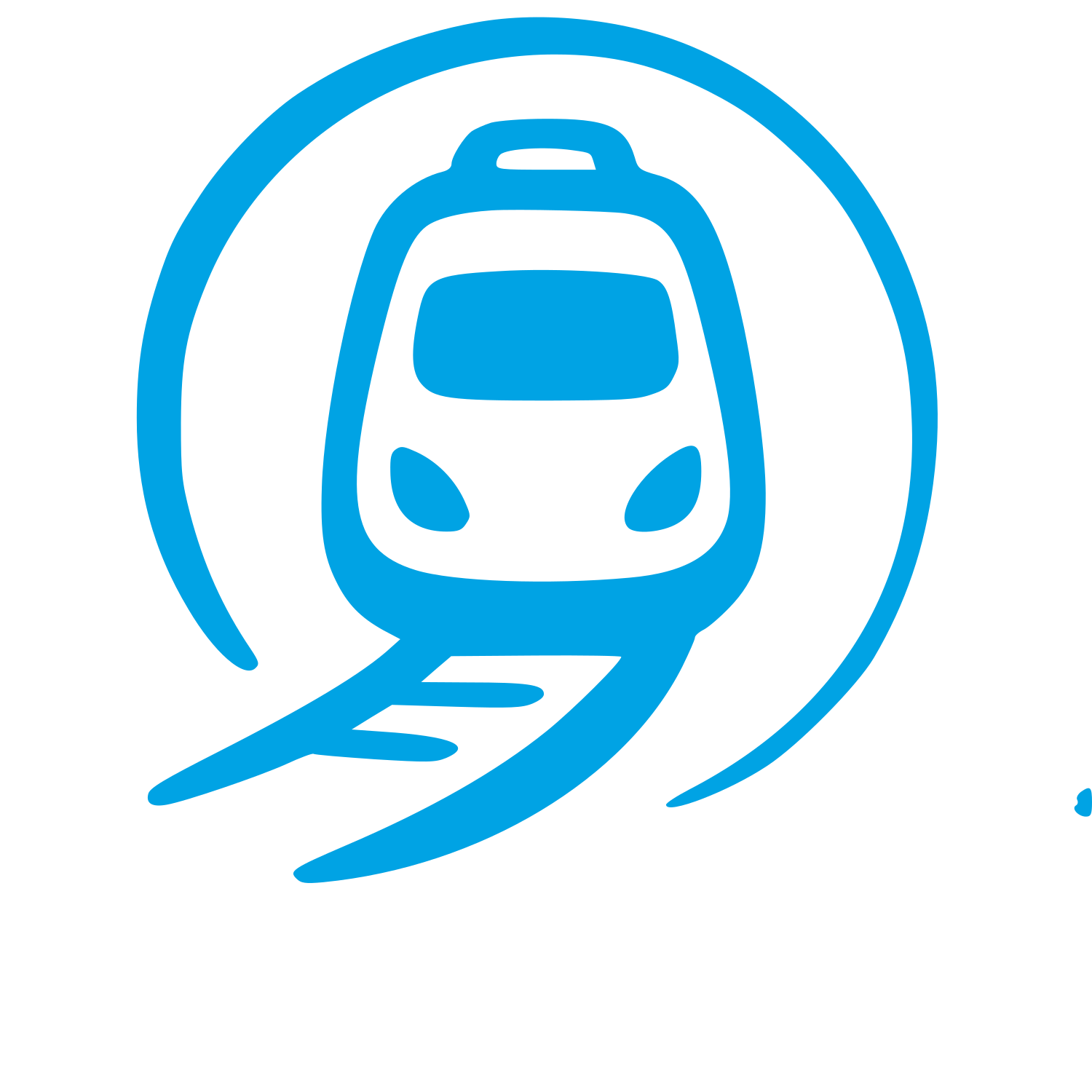 Train Tunnel Circle Logo #00a3e4