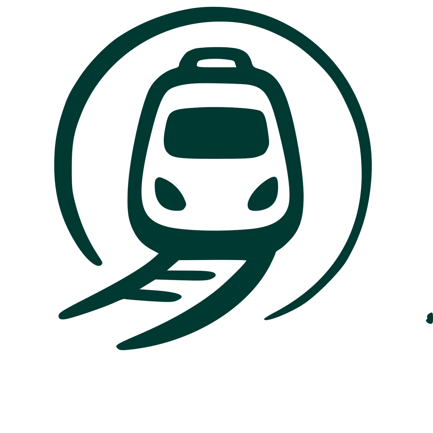 Train Tunnel Circle Logo #003932