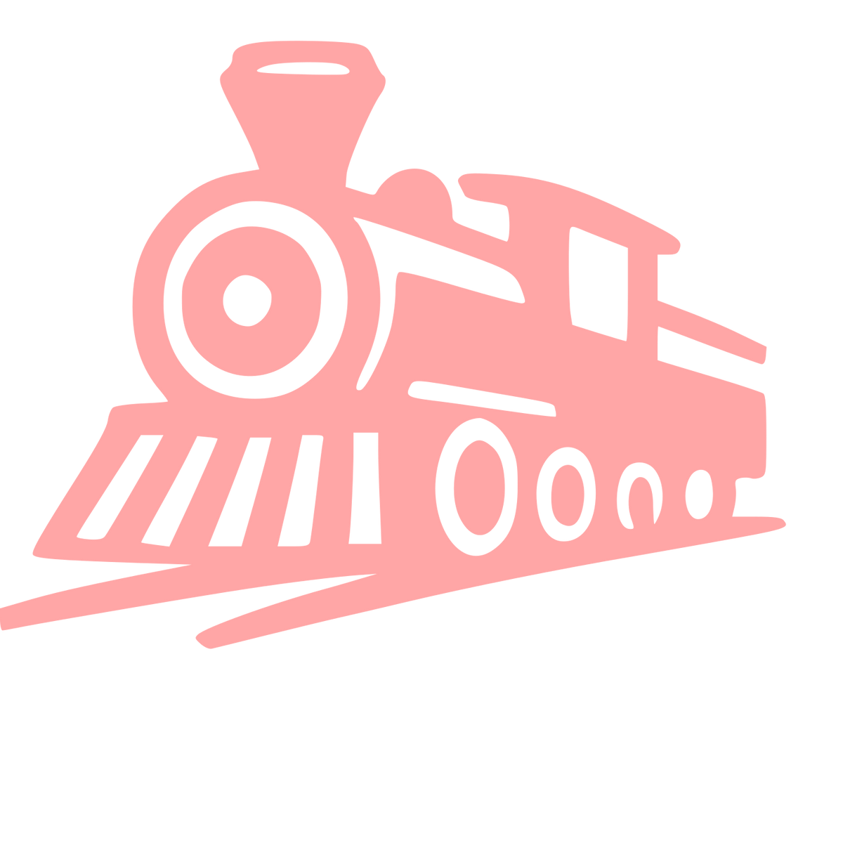 Steam Train Locomotive Logo #ffa6a6