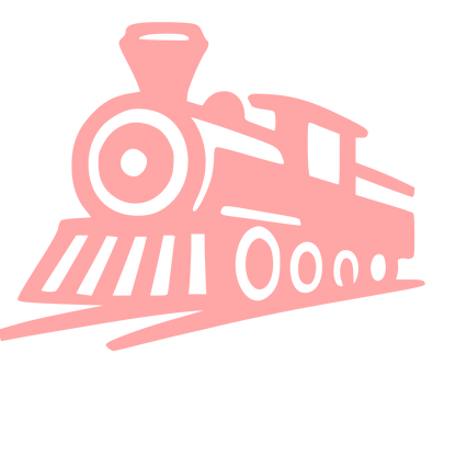 Steam Train Locomotive Logo #ffa6a6
