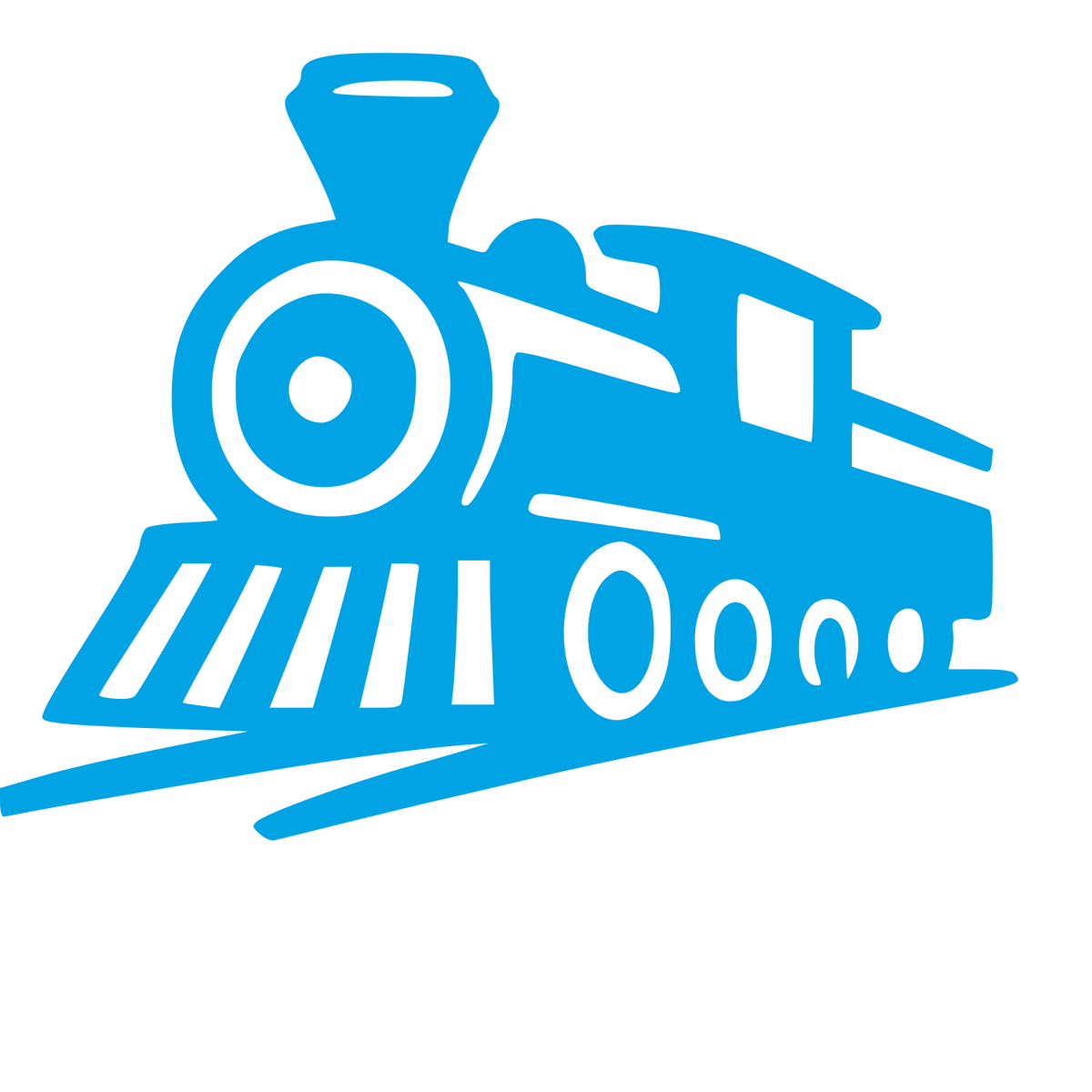 Steam Train Locomotive Logo #00a3e4