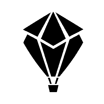 Geometric Hot Air Balloon Logo