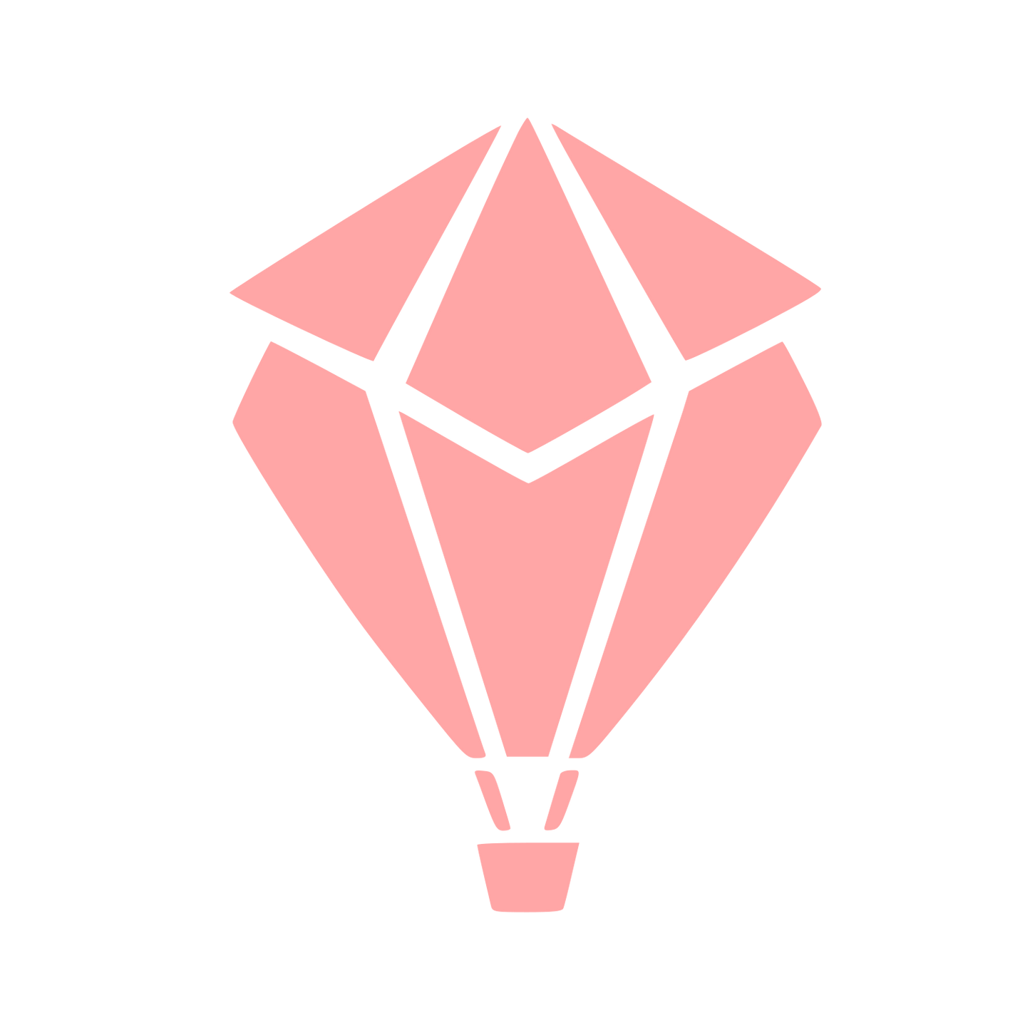 Geometric Hot Air Balloon Logo #ffa6a6