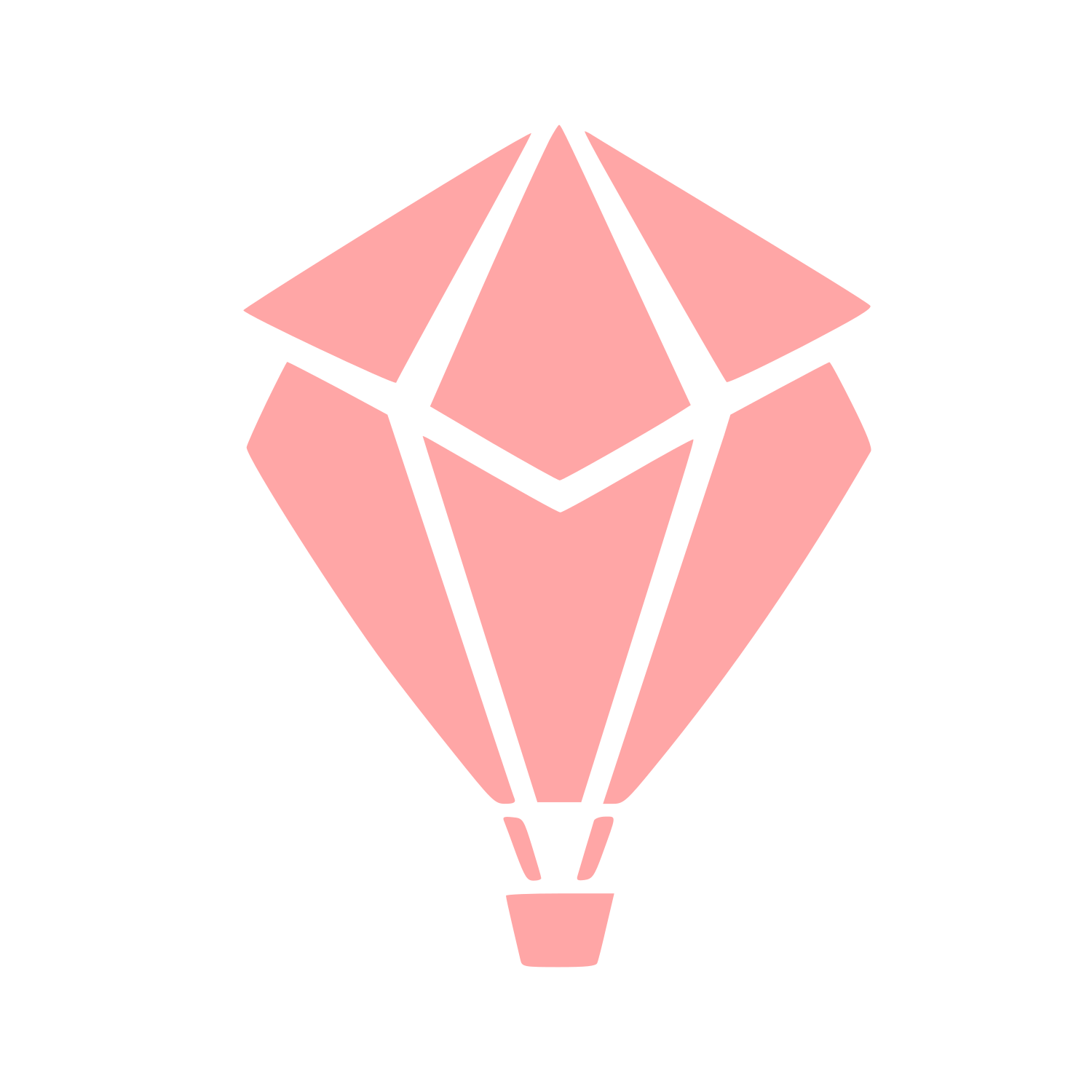 Geometric Hot Air Balloon Logo #ffa6a6