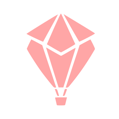 Geometric Hot Air Balloon Logo #ffa6a6