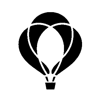 Overlapping Hot Air Balloon Logo