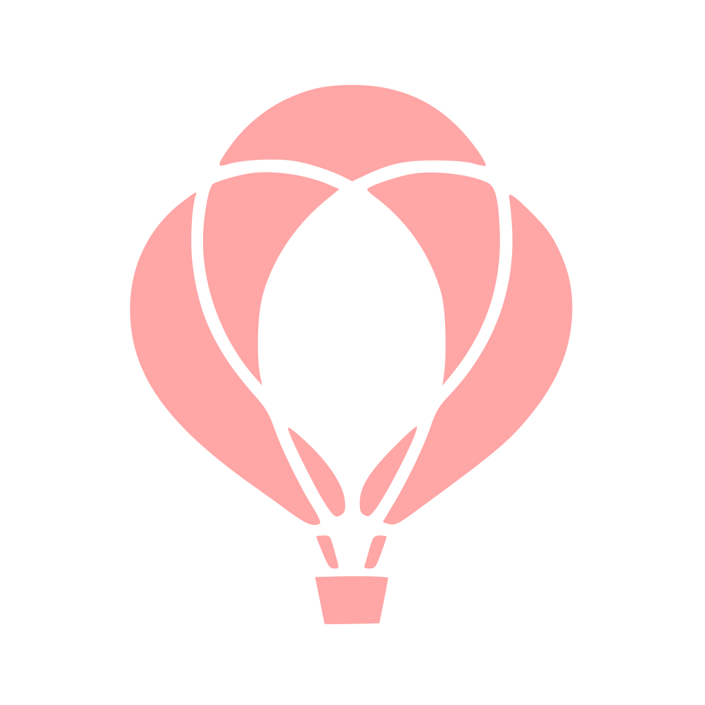 Overlapping Hot Air Balloon Logo #ffa6a6
