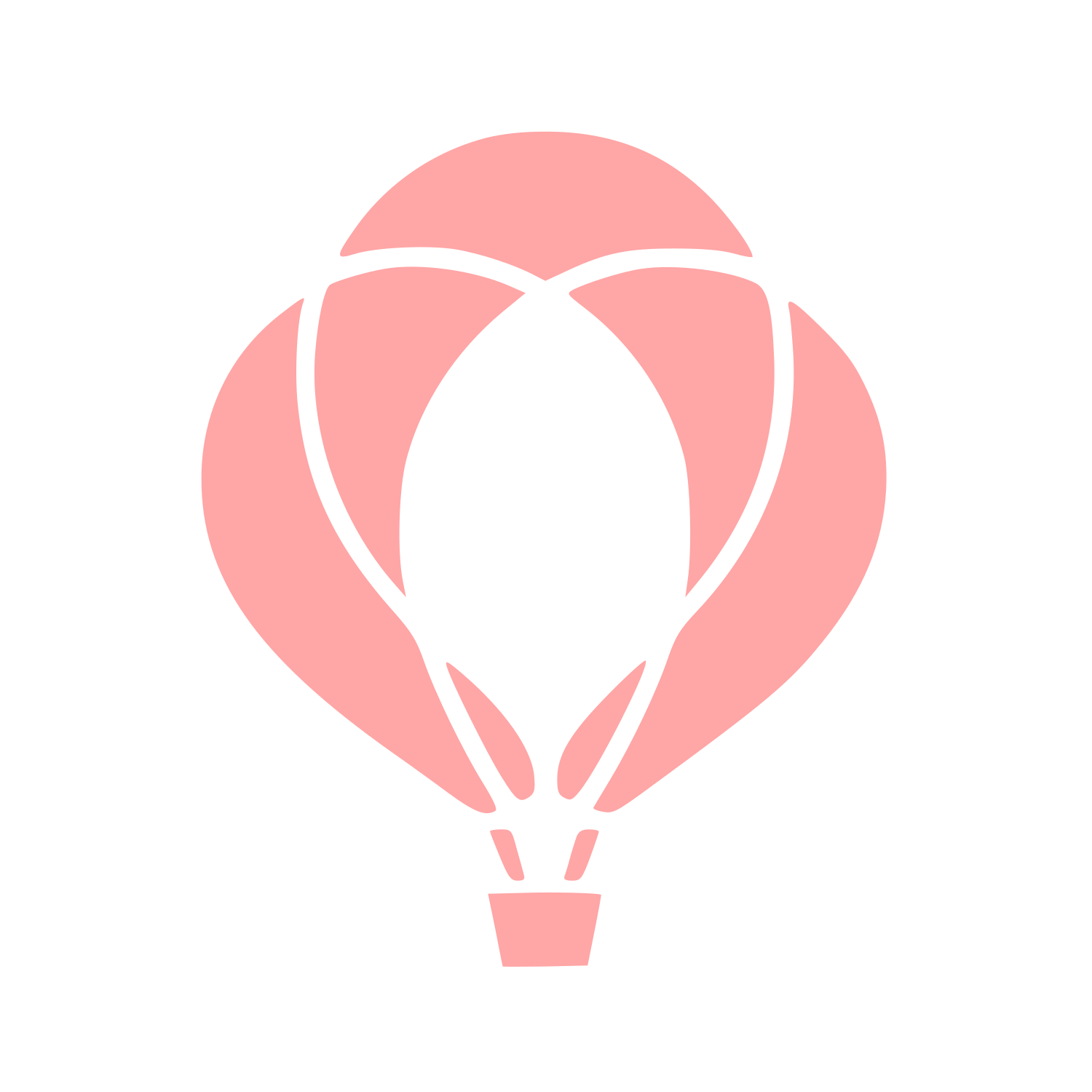 Overlapping Hot Air Balloon Logo #ffa6a6