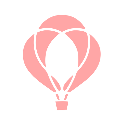 Overlapping Hot Air Balloon Logo #ffa6a6