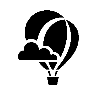 Hot Air Balloon Cloud Logo
