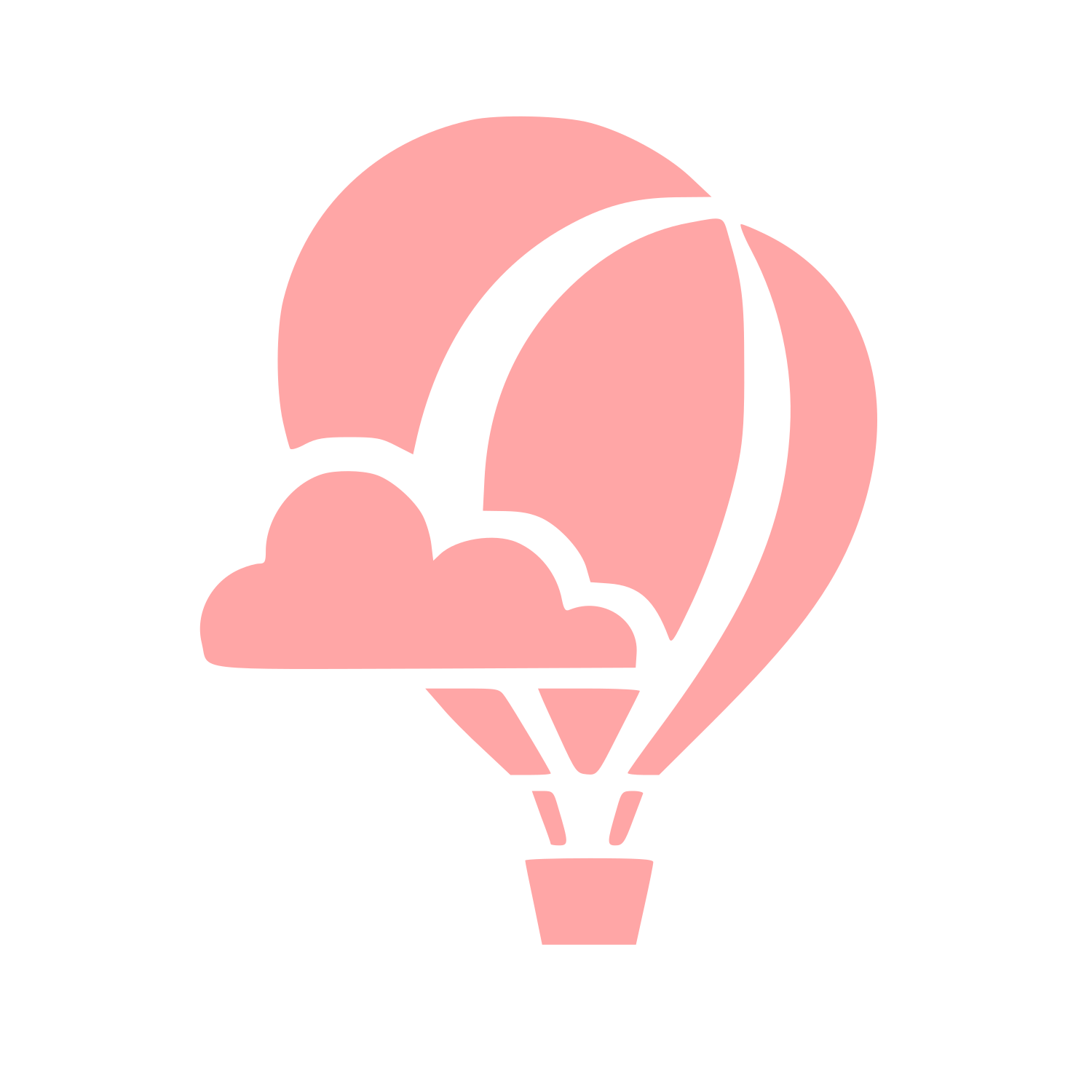 Hot Air Balloon Cloud Logo #ffa6a6
