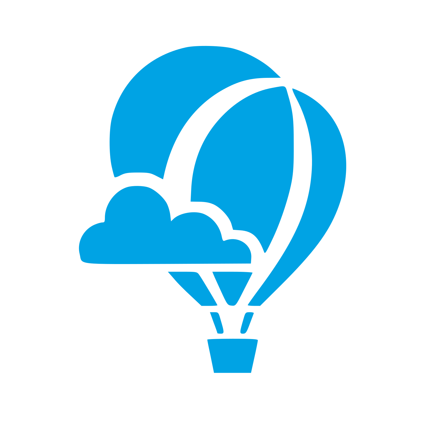 Hot Air Balloon Cloud Logo #00a3e4