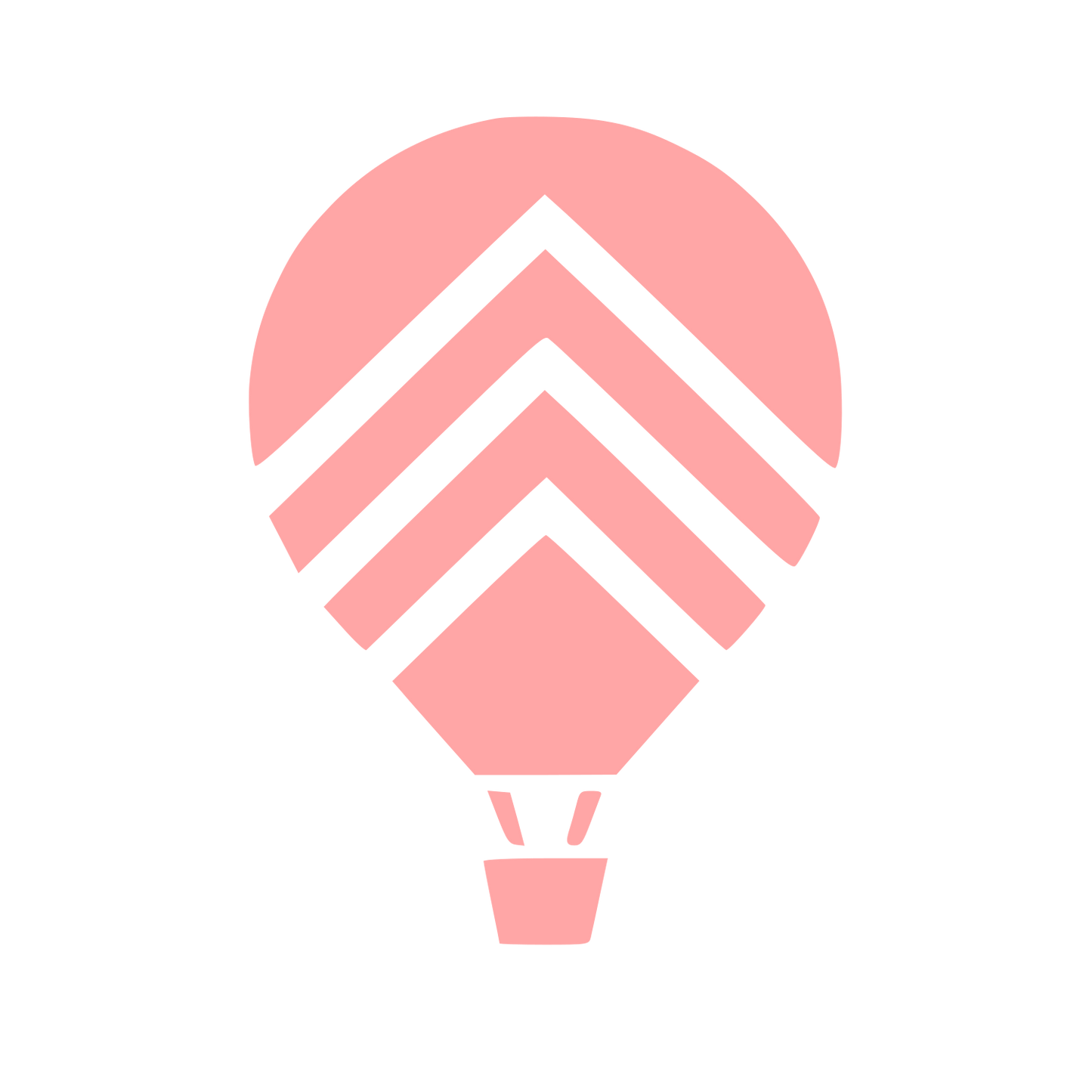 Hot Air Balloon Chevron Logo #ffa6a6