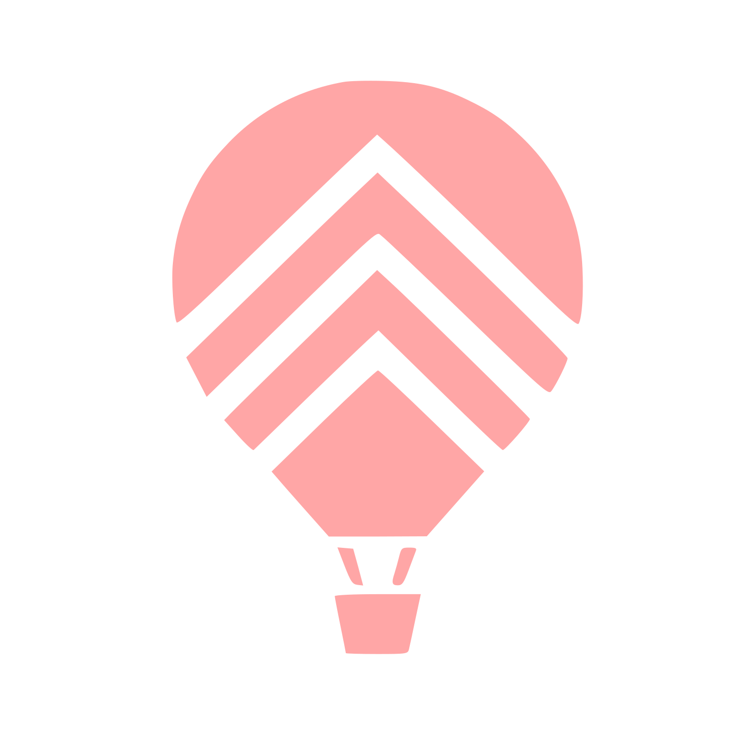 Hot Air Balloon Chevron Logo #ffa6a6