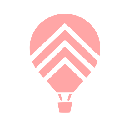 Hot Air Balloon Chevron Logo #ffa6a6