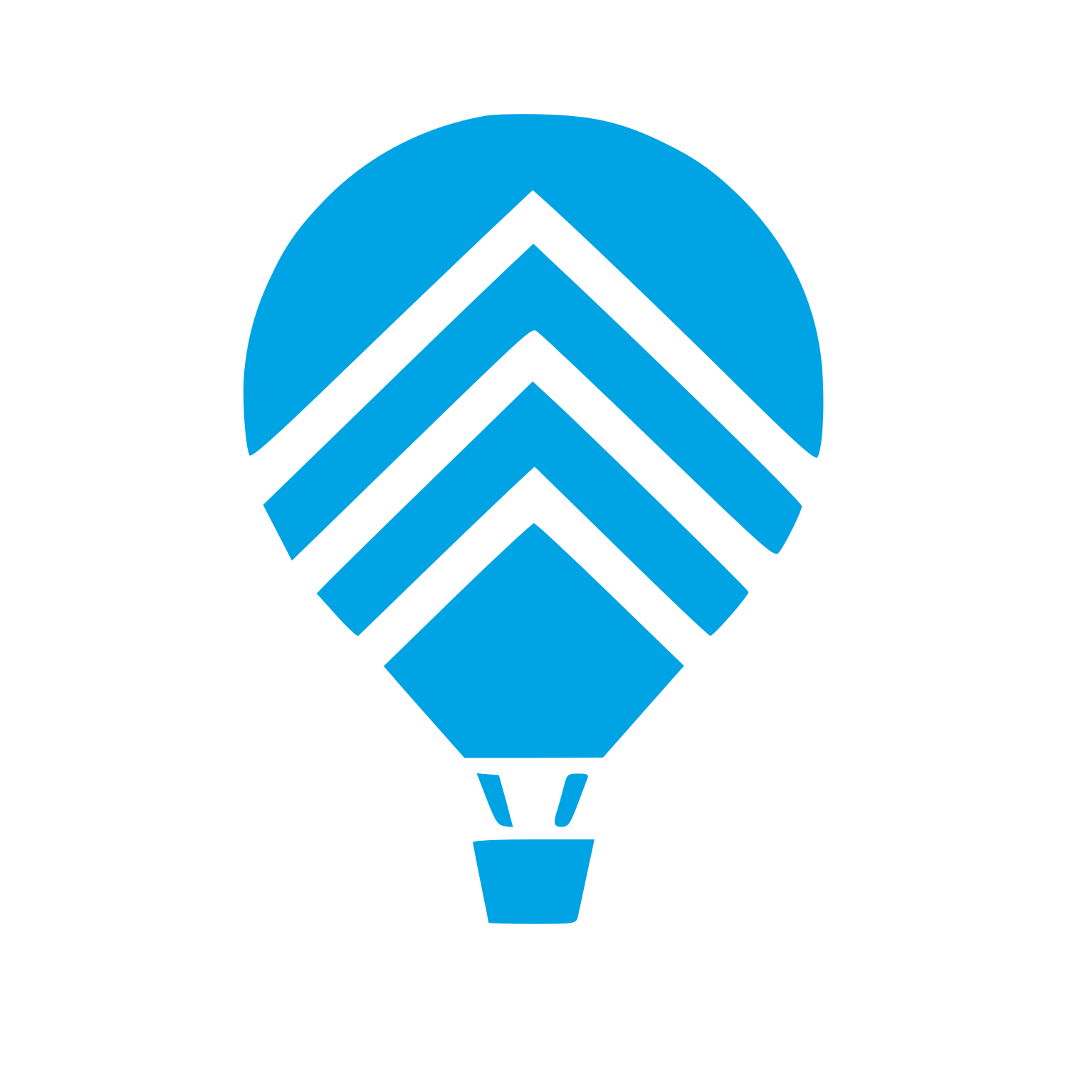 Hot Air Balloon Chevron Logo #00a3e4