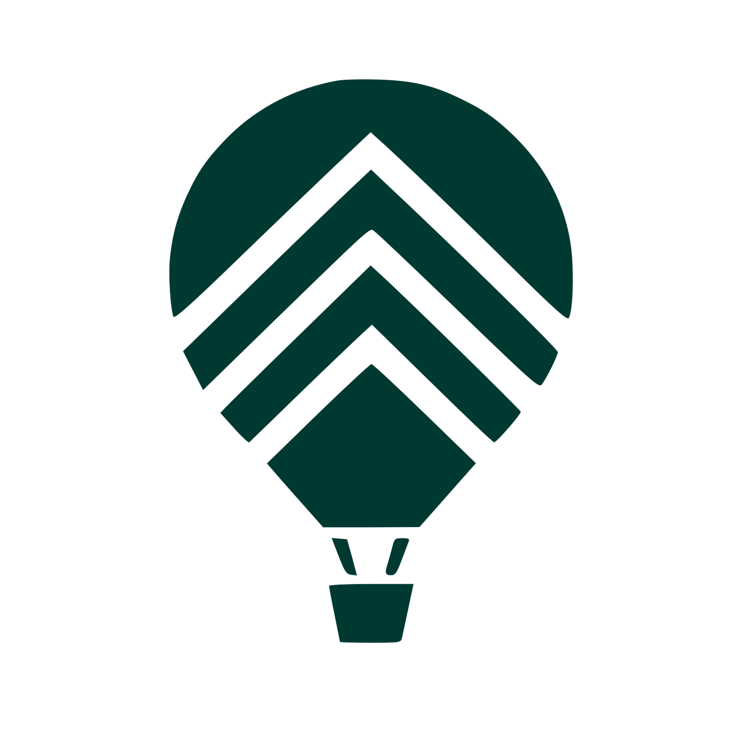 Hot Air Balloon Chevron Logo #003932