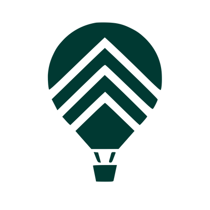Hot Air Balloon Chevron Logo #003932