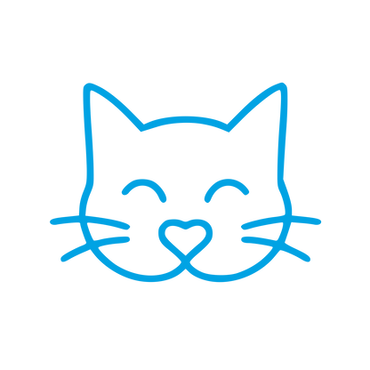 Monoline Cat Face Logo #00a3e4