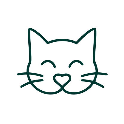 Monoline Cat Face Logo #003932