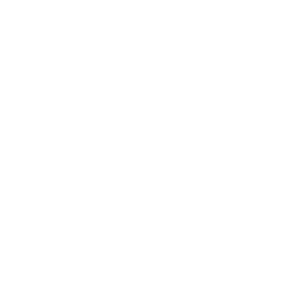 Monoline Cat Heart Logo #ffffff
