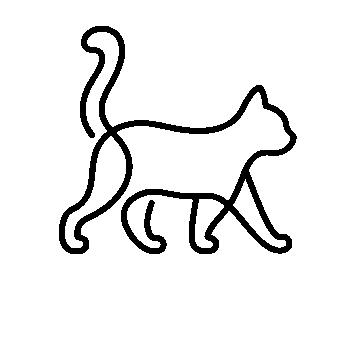Monoline Walking Cat Logo