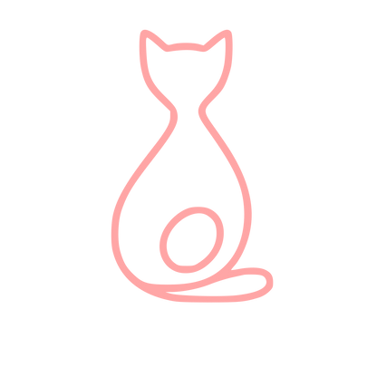 Monoline Cat Logo #ffa6a6
