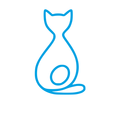 Monoline Cat Logo #00a3e4