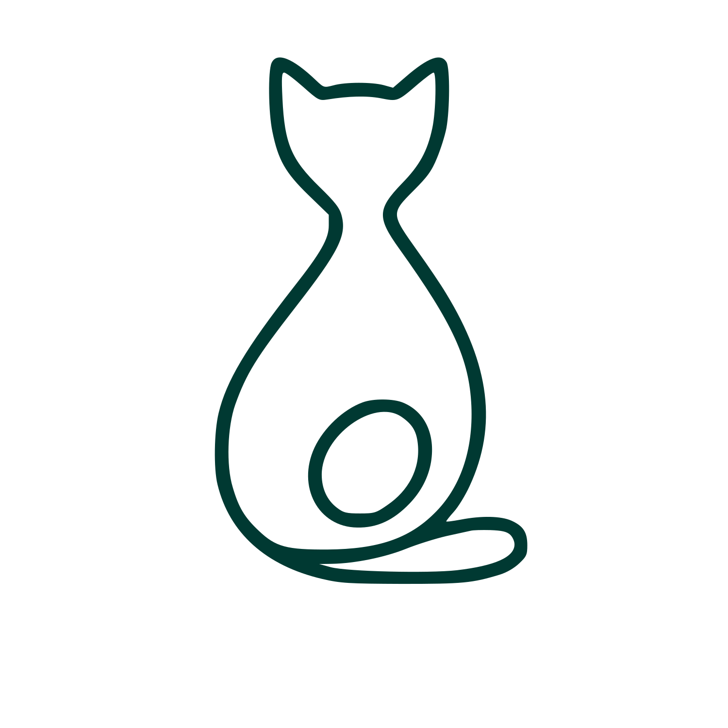 Monoline Cat Logo #003932