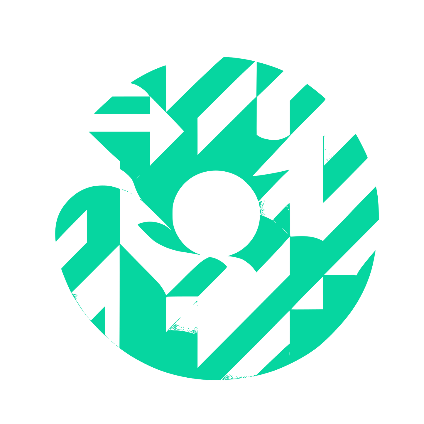 Shape Donut Circular Logo #06D6A0