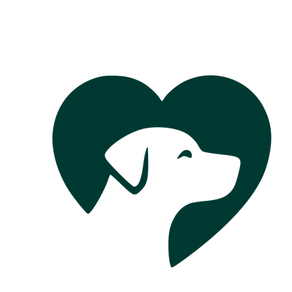 Dog Heart Negative Space Logo #003932