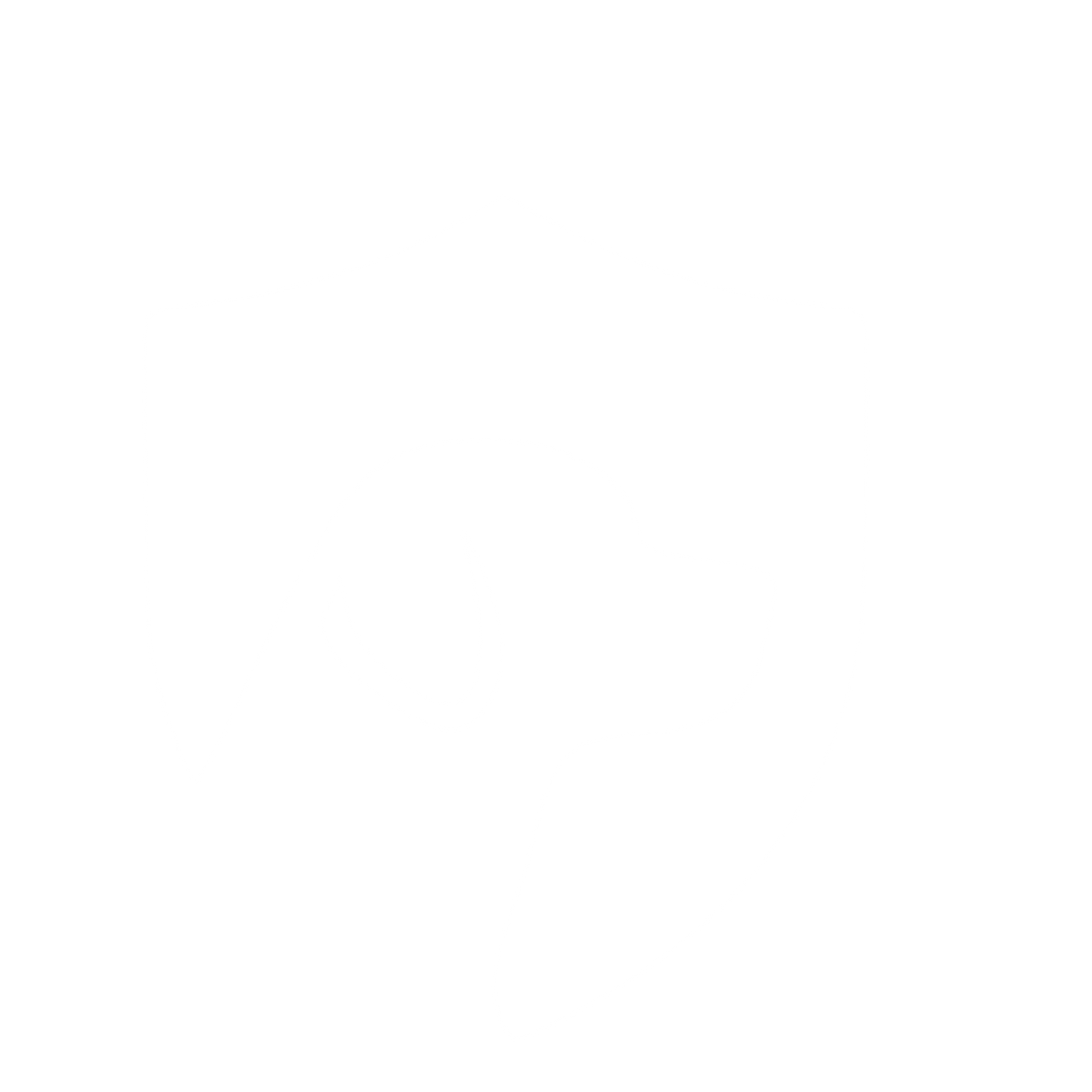 Dog Shield Negative Space Logo #ffffff