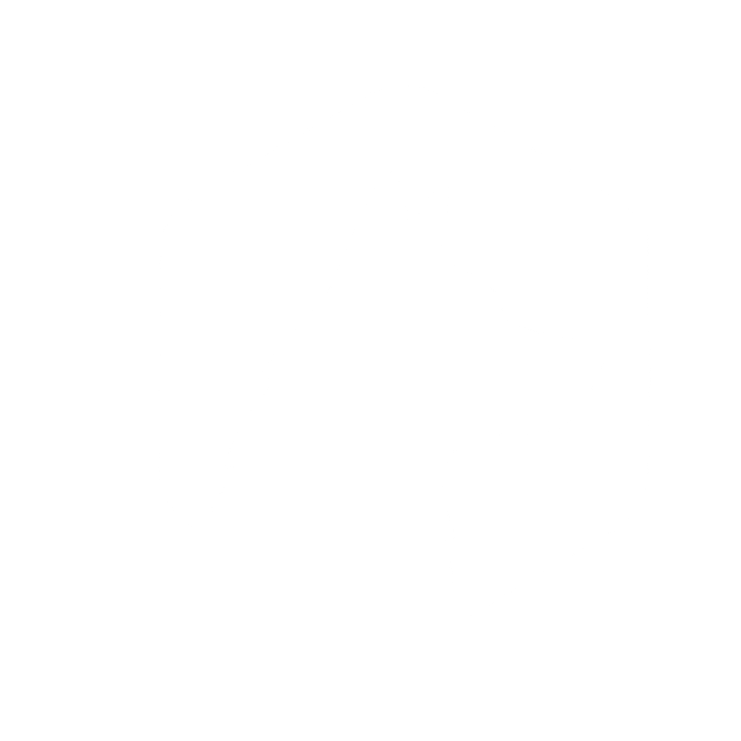 Negative Space Dog Hexagon Logo #ffffff