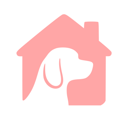 Dog House Negative Space Logo #ffa6a6