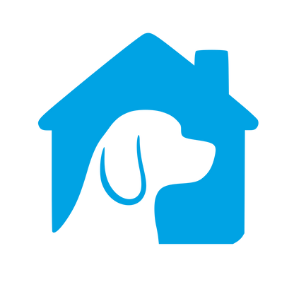 Dog House Negative Space Logo #00a3e4