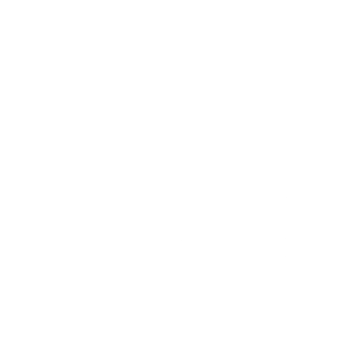 Dog House Negative Space Logo #ffffff