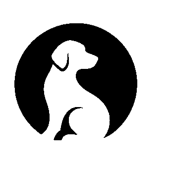 Negative Space Dog Logo