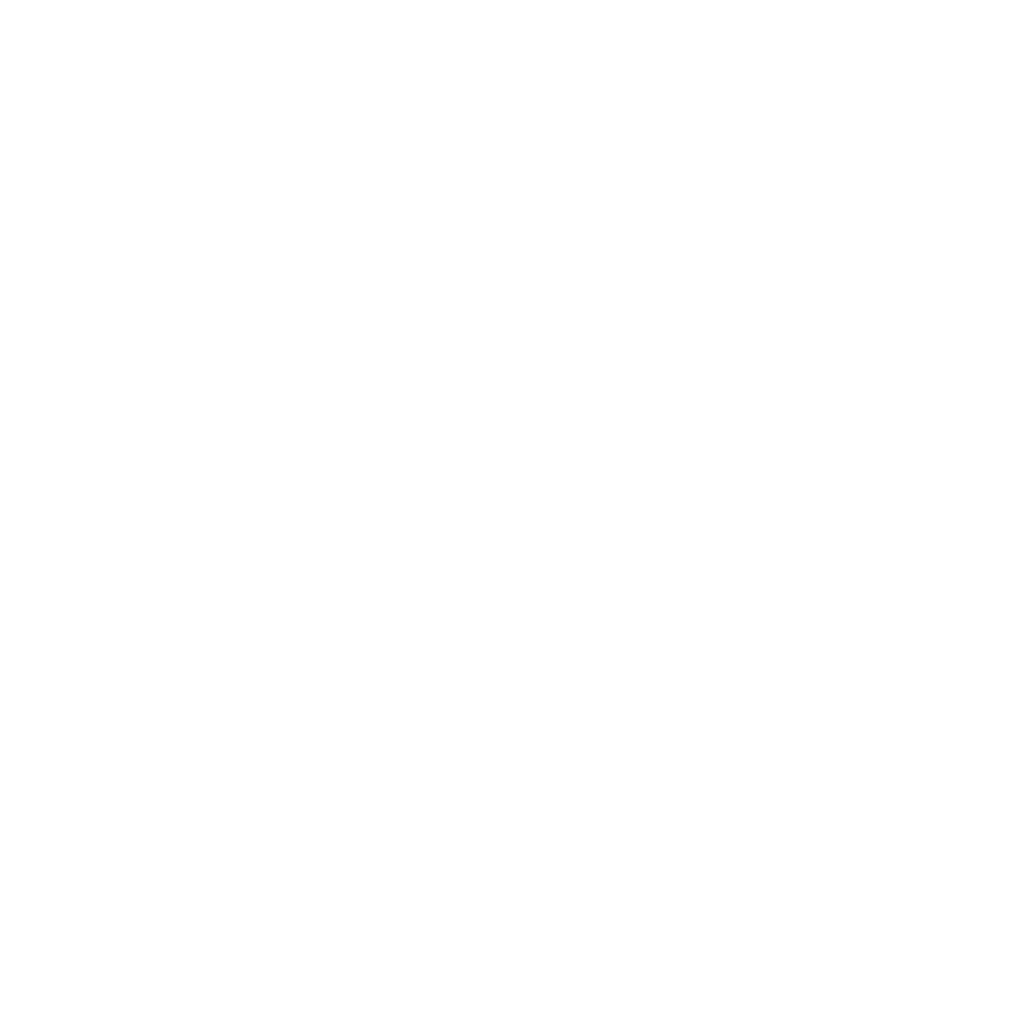 Negative Space Dog Logo #ffffff